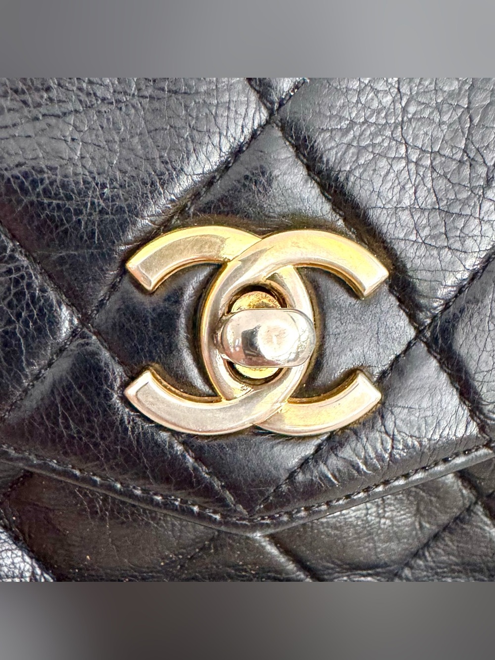 CHANEL Vintage Black Quilted Lambskin CC Turn Lock Belt Bag Bum Bag 75/30 - Picture 6 of 16